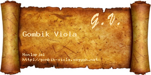 Gombik Viola névjegykártya