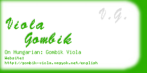 viola gombik business card